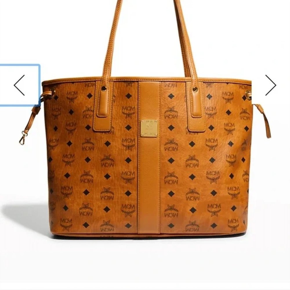 MCM Medium Reversible Liz Tote Shopper Cognac  ✨  Including Pouch!! ✨ 🤍🤎🤍🤎